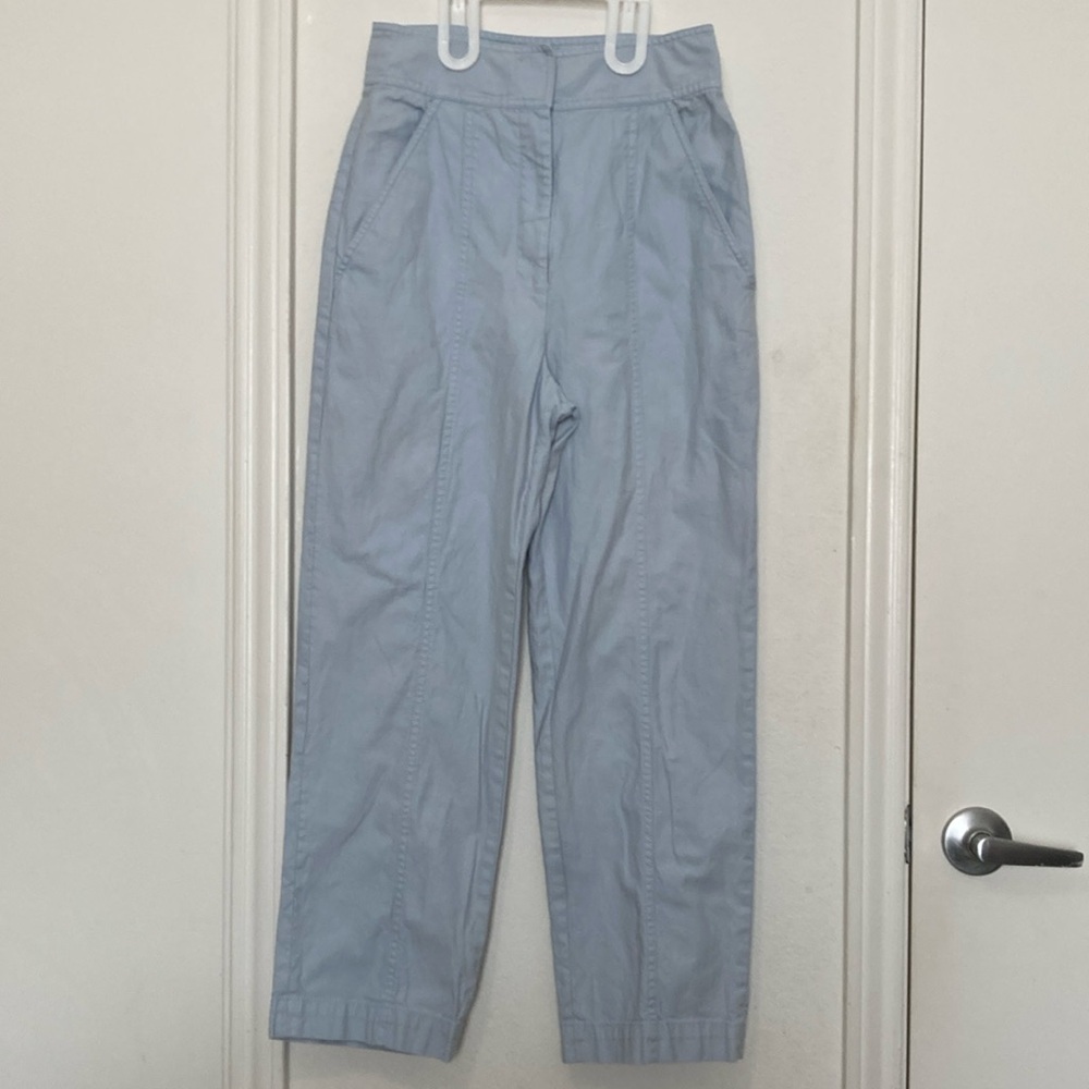 Rebecca Taylor Light Blue Textured Trousers size 4